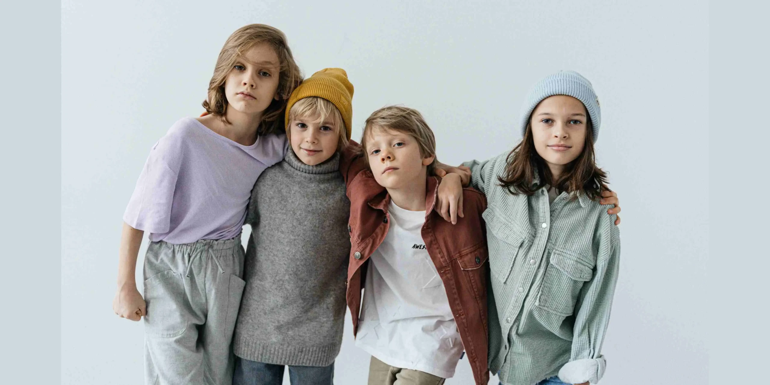 Girls Printed Waistcoat & Pleated Trousers Set - Blue